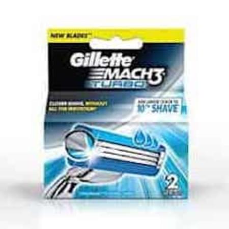 Gillette Mach 3 Turbo Manual Shaving Razor Blades (cartridge) 2 Pieces